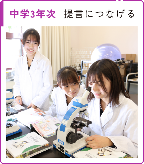 中学3年次 提言につなげる